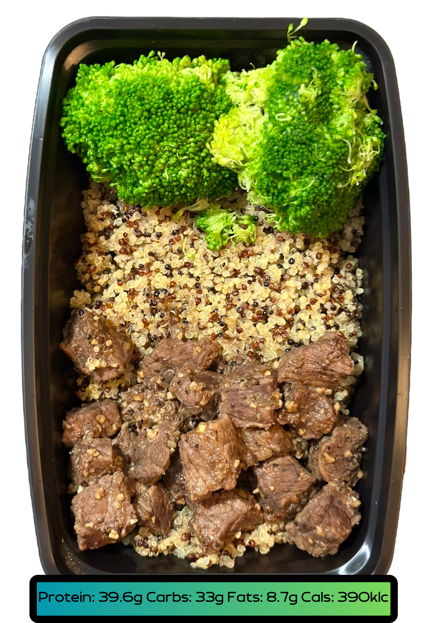 Lean Meat 5.2oz, Carbs 5.2oz, Veggies 2.1oz
