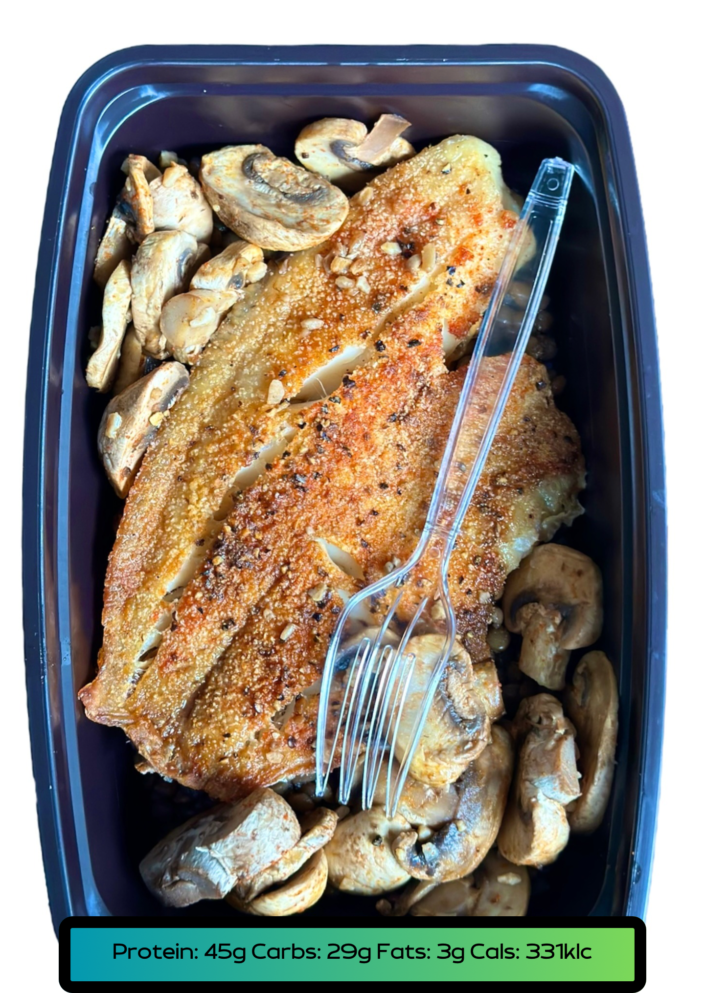 Tilapia Fillet 5.2oz, Carbs 5.2oz, Veggies 2.1oz