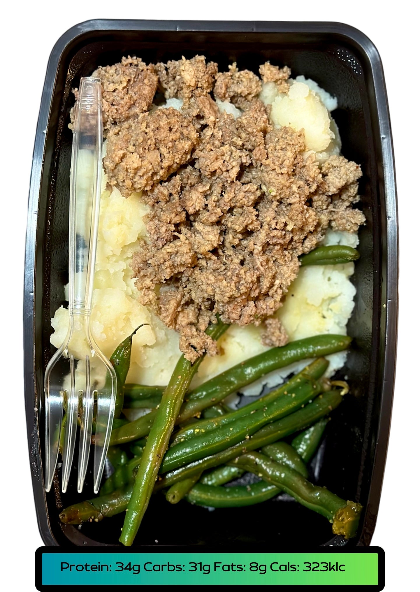 Ground Turkey 5.2oz, Carbs 5.2oz, Veggies 2.1oz