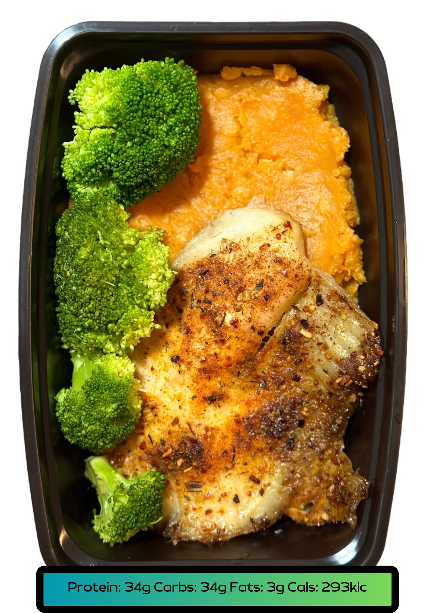 Tilapia Fillet 5.2oz, Carbs 5.2oz, Veggies 2.1oz