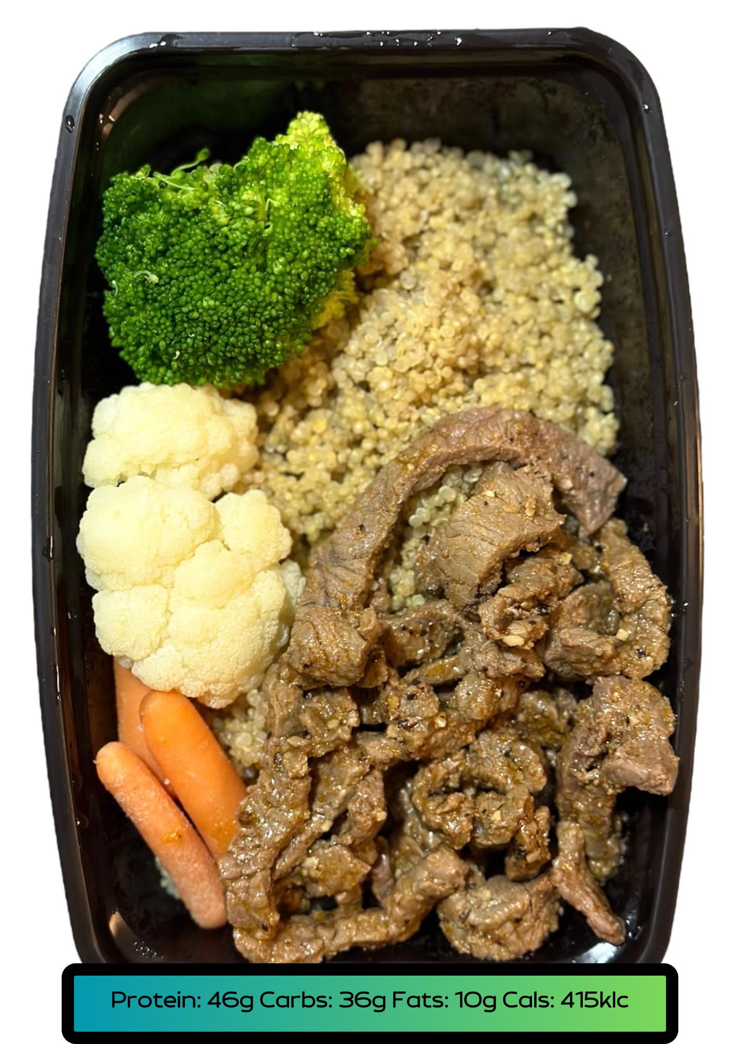 Lean Meat 5.2oz, Carbs 5.2oz, Veggies 2.1oz