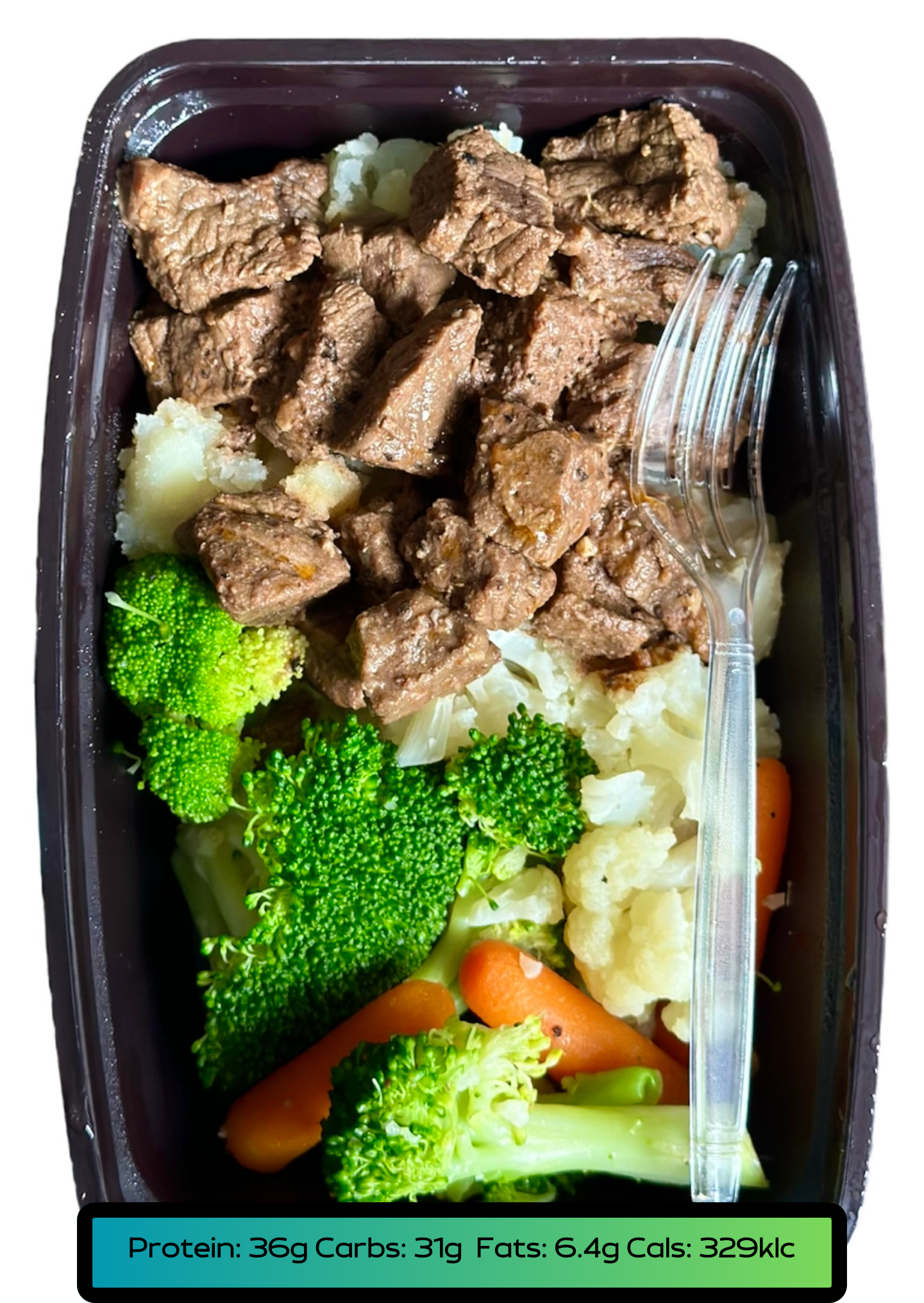 Lean Meat 5.2oz, Carbs 5.2oz, Veggies 2.1oz
