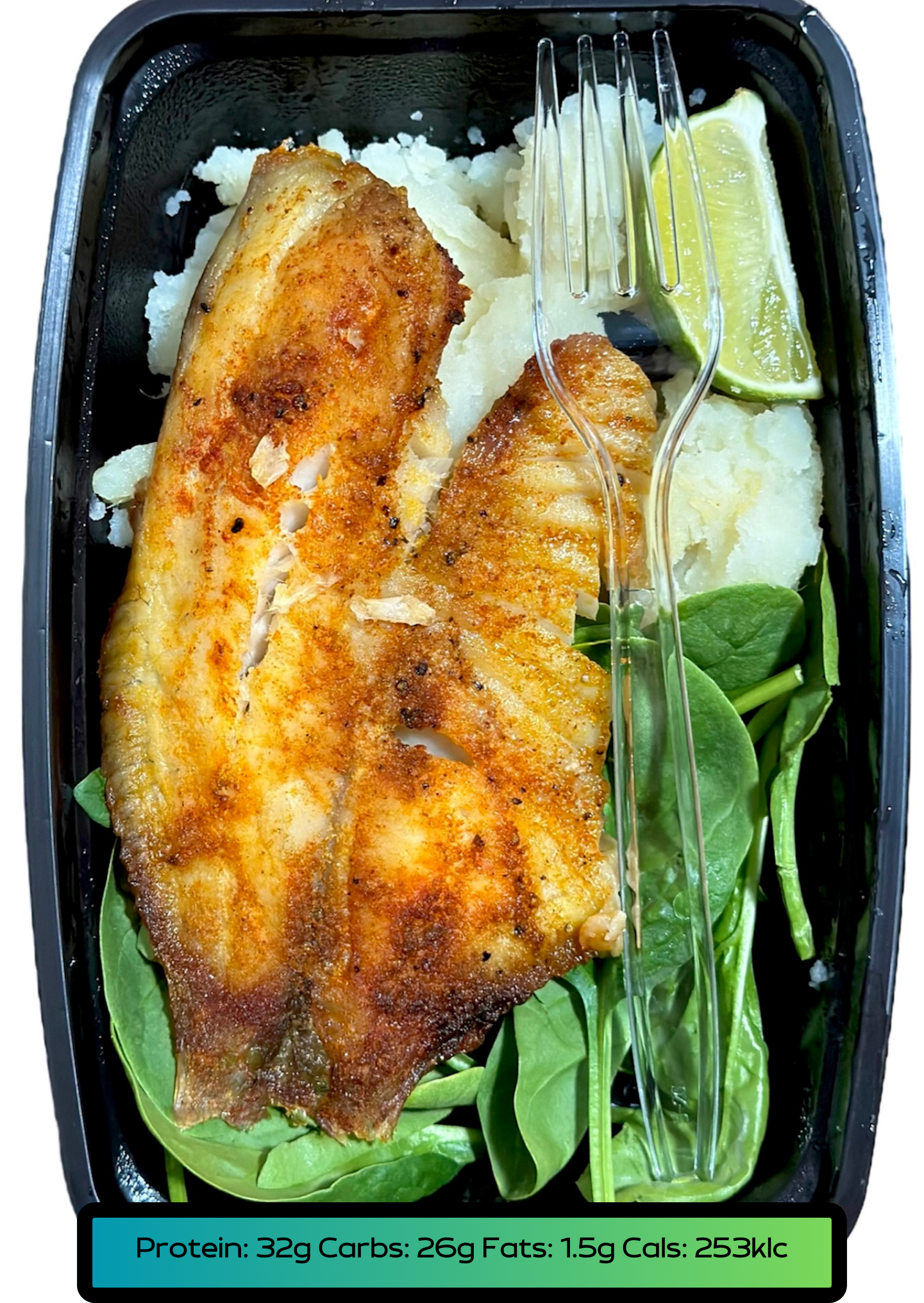 Tilapia Fillet 5.2oz, Carbs 5.2oz, Veggies 2.1oz