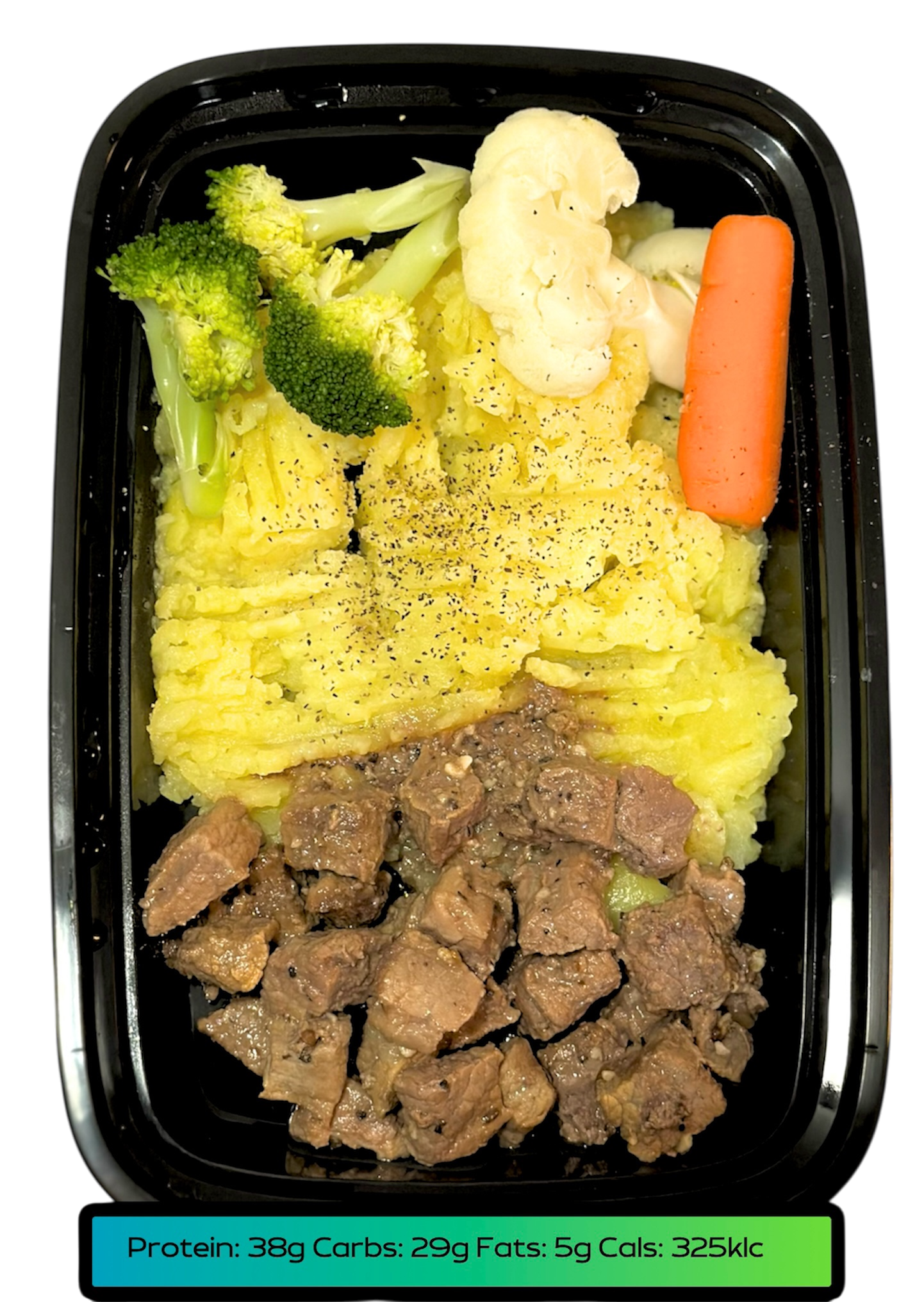 Lean Meat 5.2oz, Carbs 5.2oz, Veggies 2.1oz