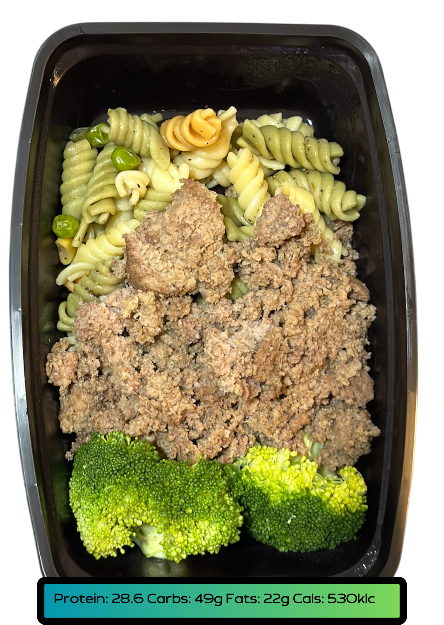 Ground Turkey 5.2oz, Carbs 5.2oz, Veggies 2.1oz